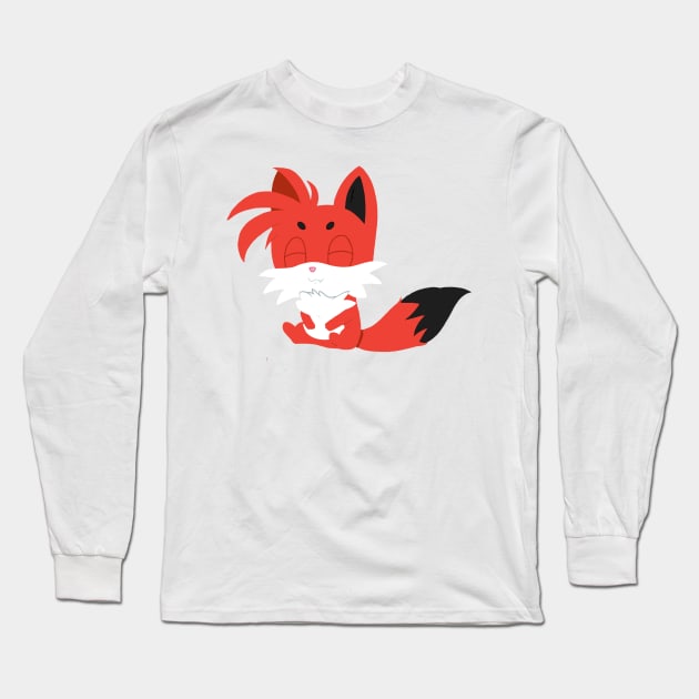 Cute Chibi Red Fox Cub Long Sleeve T-Shirt by Toribit